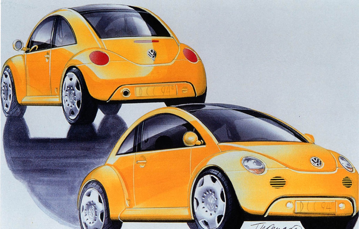 1994년 디트로리트에서 열린 북미 국제 자동차쇼에서 발표한 컨셉카 Concept1_VW_Concept_One_design-sketch_01-1024x655.jpg