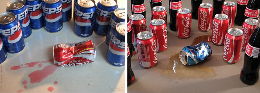  콜라전쟁 - 상호 비장광고