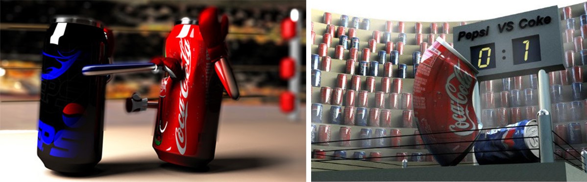  콜라전쟁 - 상호 비장광고