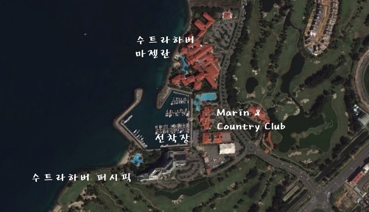 코타키나발루 여행(Travelogue to Kota Kinabalu) _ 수트라하버 리조트 19 구글어스맵으로 바라 본 수트라하버