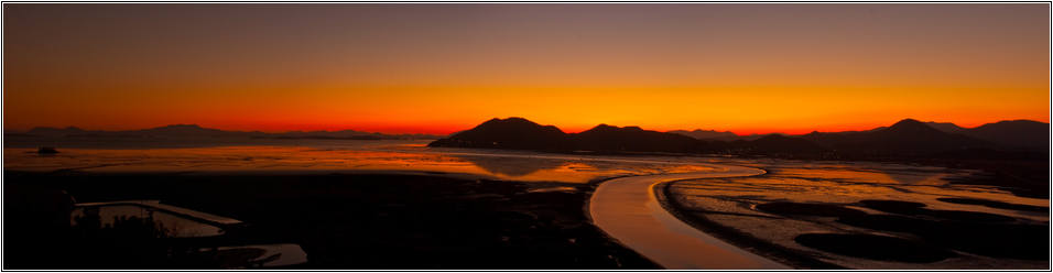 순천만 일몰 후의 파노라마 12