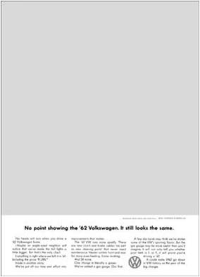 폭스바겐 뉴비틀(New Beetle 광고 여백