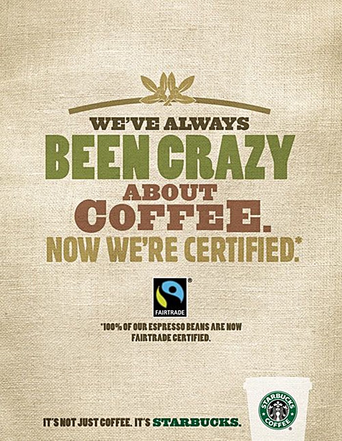 스타벅스 광고 We are always been crazy about coffee.jpg