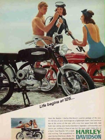 Harley-Davidson Rapido 125 Life Begins Magazine AD 1967.jpg
