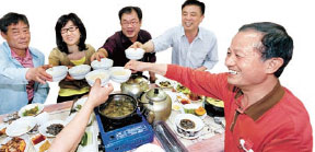 가족과 마시는 막걸리