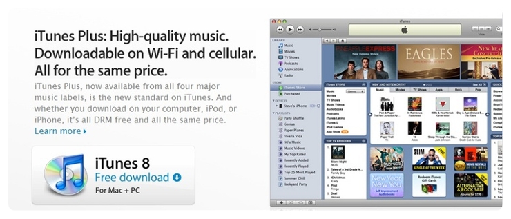 새로운 신화를 쓰다, Apple 아이팟(iPod) 사례 16 아이튠스 홈페이지