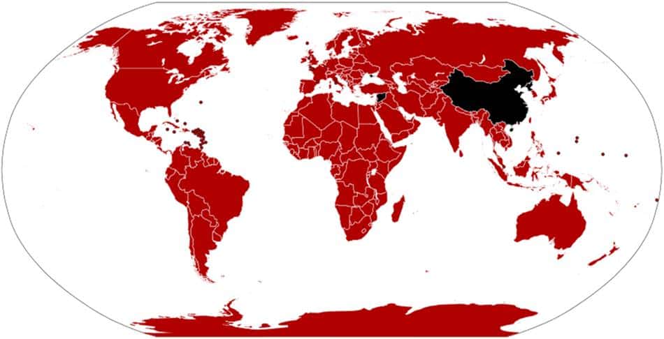넷플렉스 서비스 국가를 지도에 표시