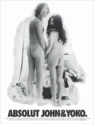앱솔루트 광고(Absolut Ad) JOHN & YOKO John - Lennon and Yoko Ono' nude image 19