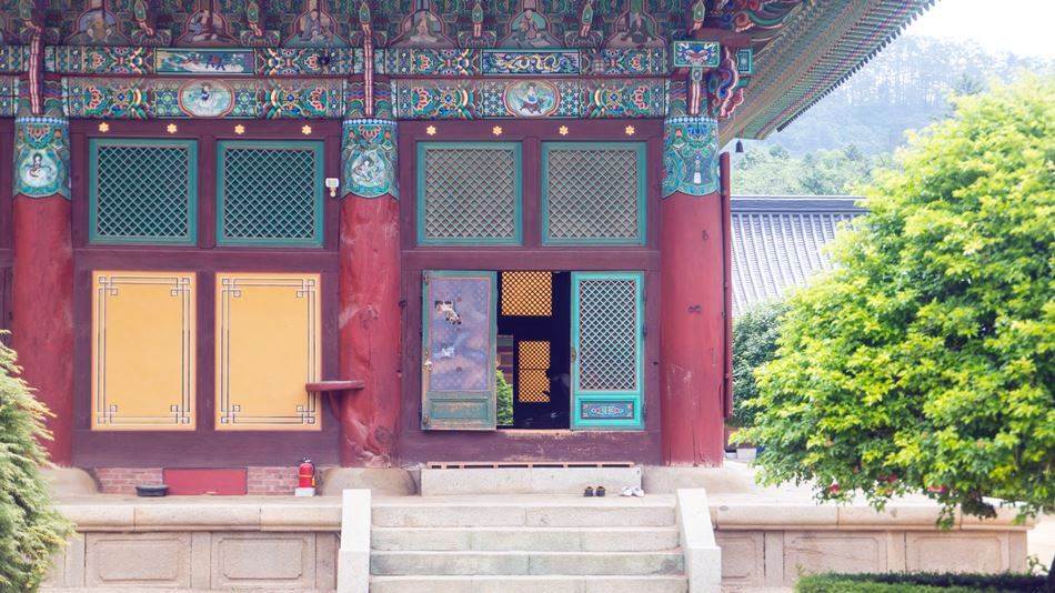 평창 월정사 적광전에서 불공드리는 모습-4881