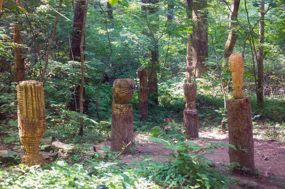 평창 월정사가는 전무무숲에 있느는 예술 작품_비나이다-4757