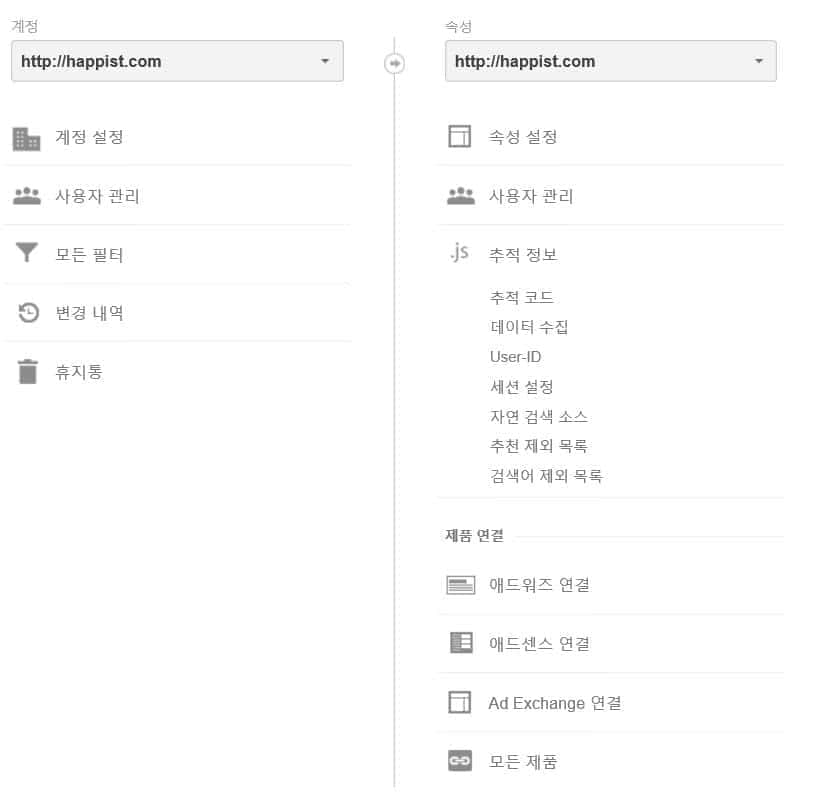 구글 애널리틱스 추적 ID 확인