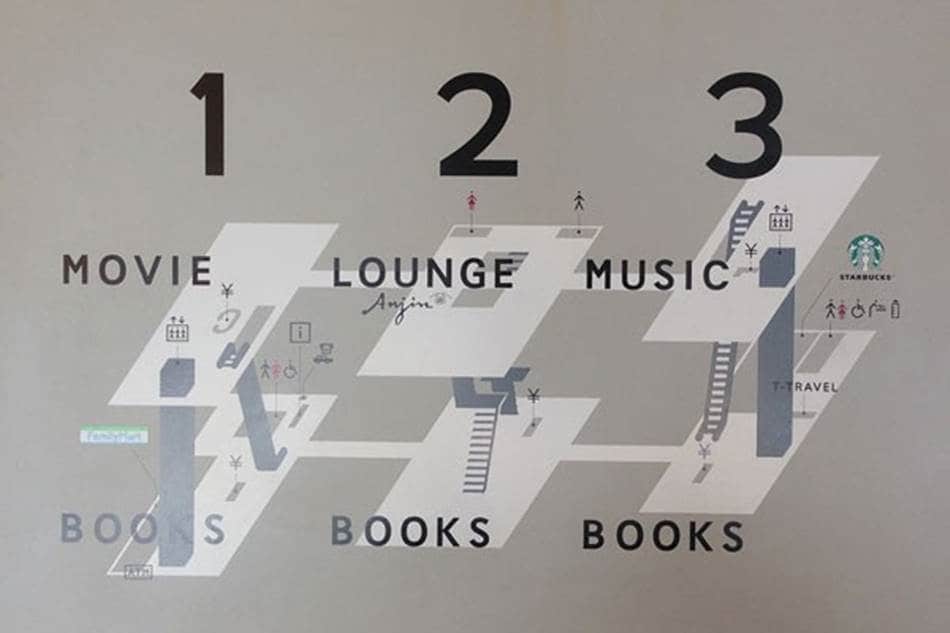 숲속의 도서관 다이칸야마 츠타야서점 - 라이프스타일 제안과 고객가치 창출로 서점의 미래를 만들다 12 다이칸야마 T site를 소개하 사이트에서 빌려온 배치도tsutaya_383_005-01