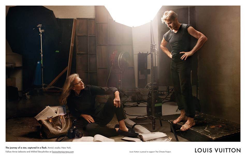 애니 레보비츠(Annie Leibovitz)와 미하일 바리시니코프(Mikhail Baryshnikov) 루이비통 광고 중에서 Louis Vuitton-Leibowitz-Core-Values