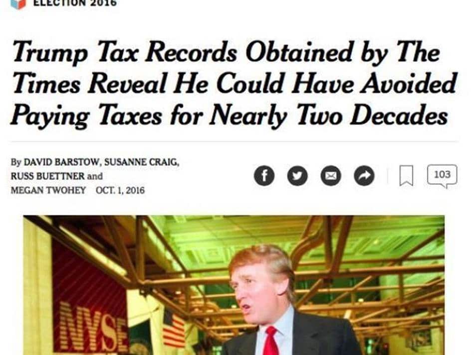 뉴욕타임즈의 트럼프 비판 