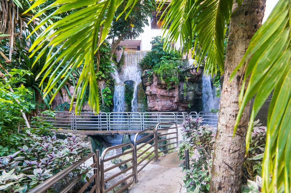 디너쇼 가는 길에 만나는 폭포