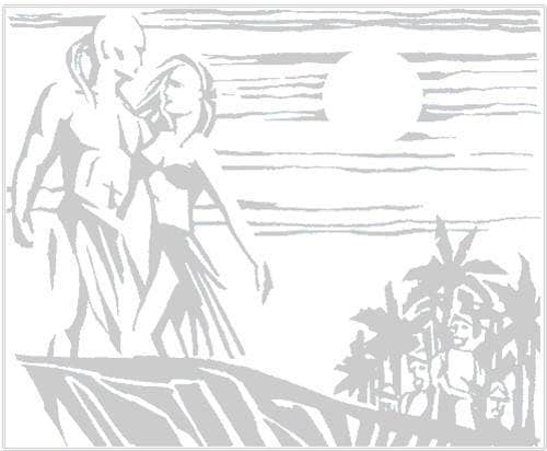 사랑의 절벽(Two Lovers Point) 전설 삽화(illustration)