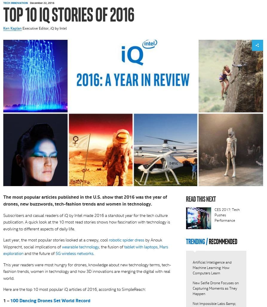 브랜드 저널리즘 사례 - iQ by Intel(아이큐 바이 인텔) 10