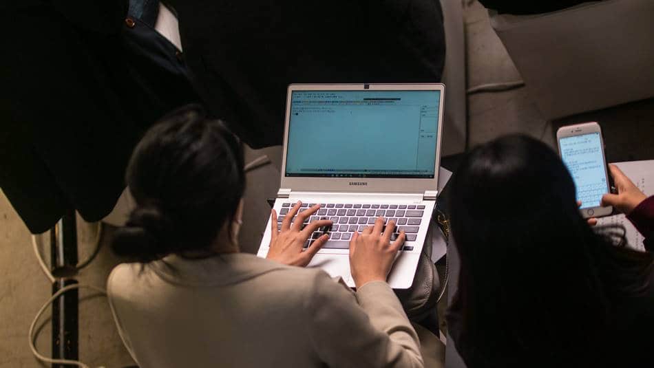 2017년 삼성 셰프컬렉션 패밀리허브_기사 작성하는 기자들-7960