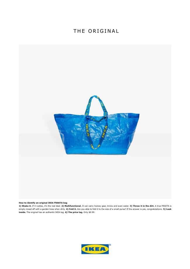 이케아 오리지널 shopper bag 광고 Original Frakta shopping bag 구분법