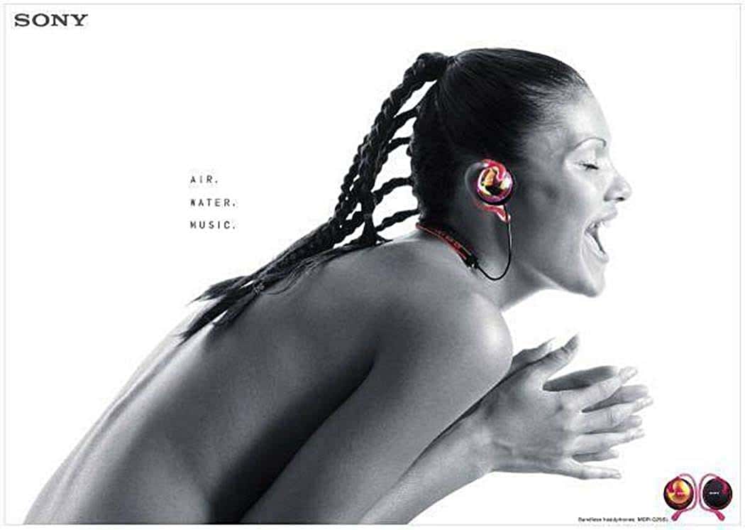 소니 헤드폰 광고 2003 Girl