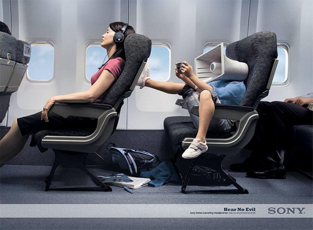 소니 헤드폰 광고 2006 Plane