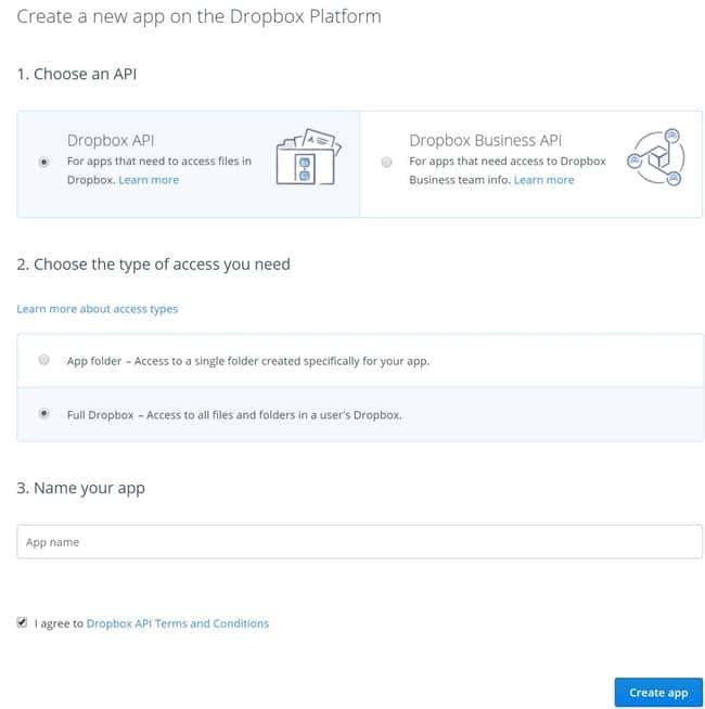드롭박스 업로더 연결 Dropbox-Uploader Crop