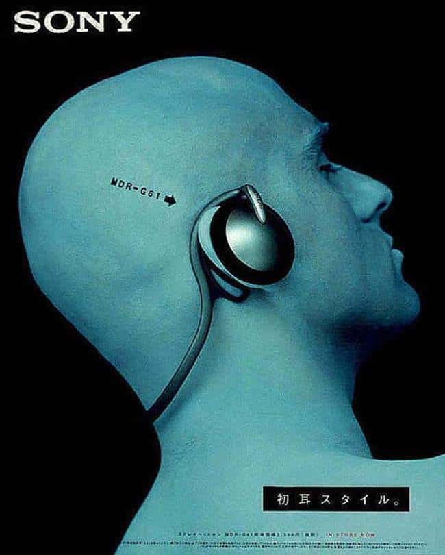 소니 헤드폰 광고 1999년 UNHEARD OF STYLE by Intervision for Sony mdr-g61
