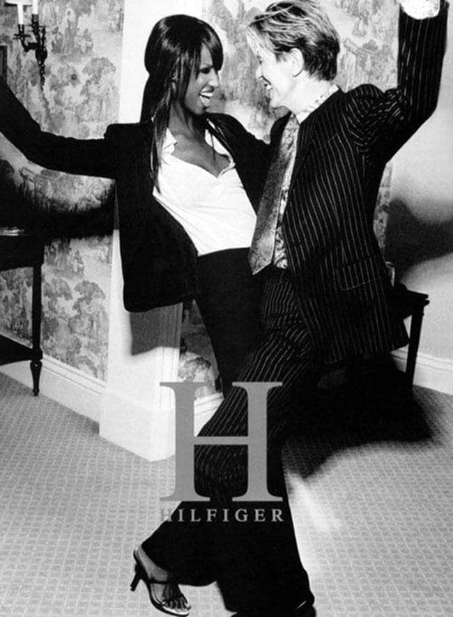 타미 힐피거(TOMMY HILFIGER) David bowie와 슈퍼모델 iman 부부