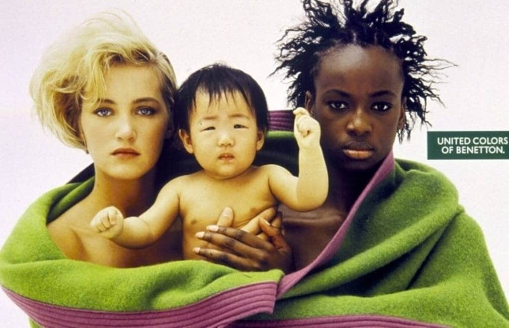 베네통 광고 동성애자가 입양한 아기 1991년