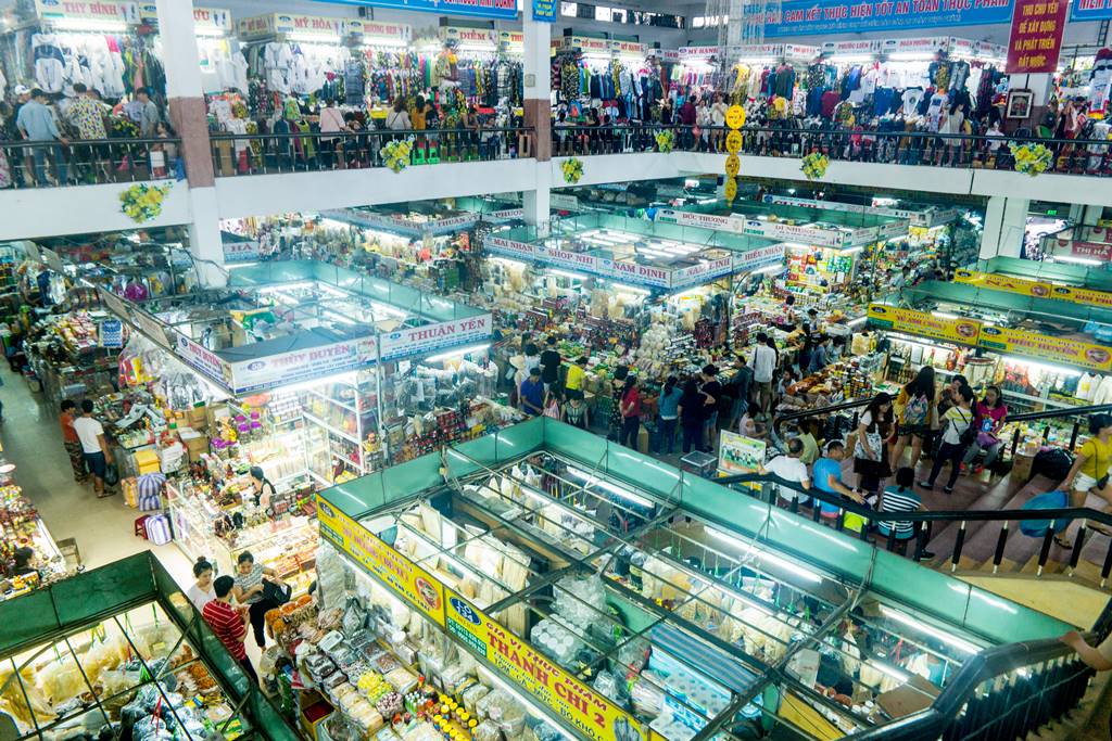 베트남 다낭 여행 - 다낭 한마켓 2층에서 내려 본 전경-3701