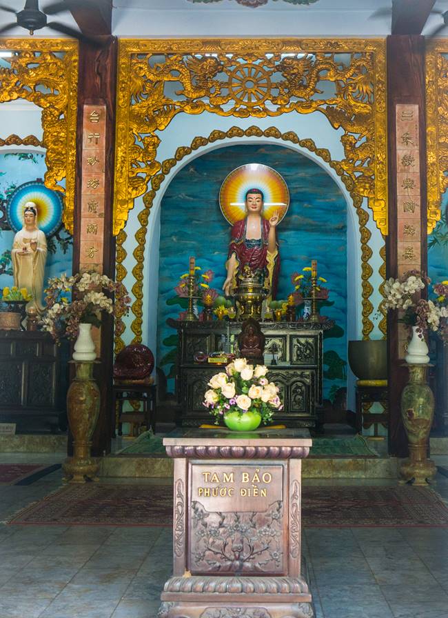 오행산(마블 마운틴) 삼태사(三台寺 추아 땀타이 Chua Tam Thai) 삼존불-5997