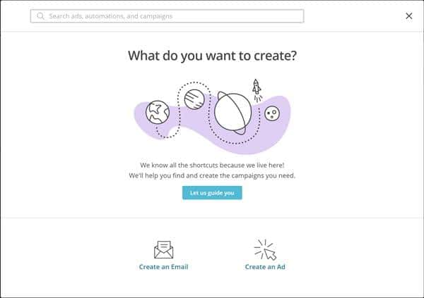 메일침브(MailChimp) 캠페인 만들기 화면