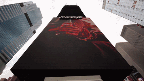 코카콜라 뉴욕 타임스퀘어 3D 광고 01