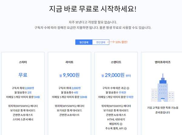 스티비(Stibee) 가격