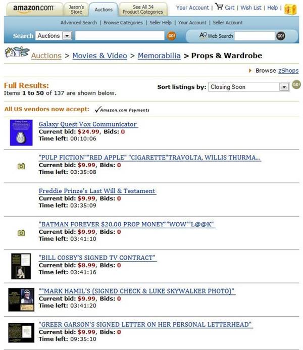 Amazon Auctions 아마존 옥션