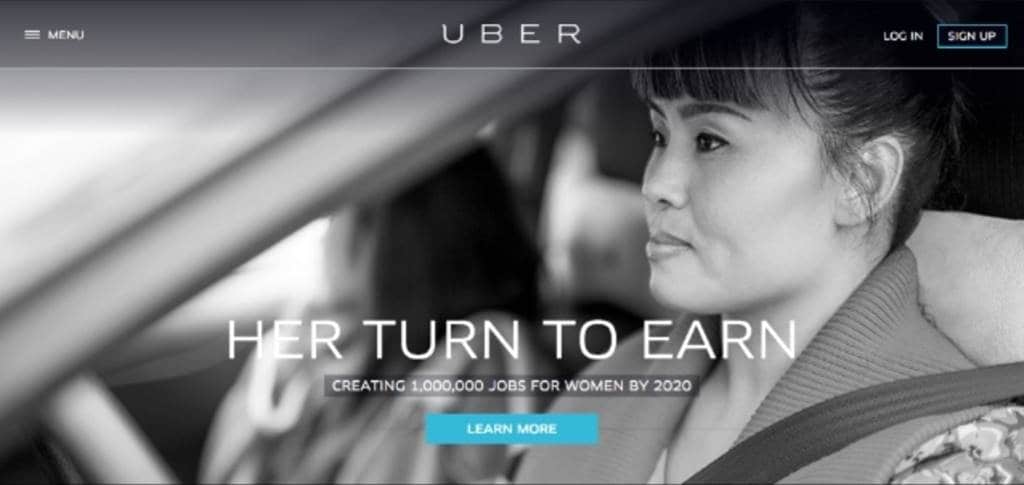 우버 성장엔진 Uber growth EngineUber homepage_HER TURN TO EARN
