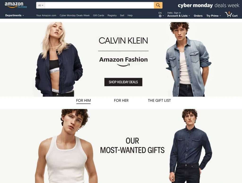 아마존닷컴내 캘빈 클라인섹션 Calvin Klein in Amazon.com