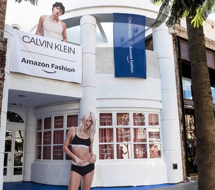 아마존과 캘빈클라인 팝업 LA 스토어 Calvin Klein X Amazon Fashion holiday retail experience