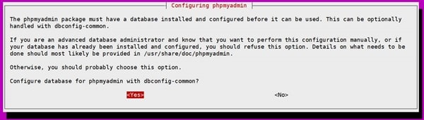 phpMyAdmin 설치 시 나타나는 메세지
