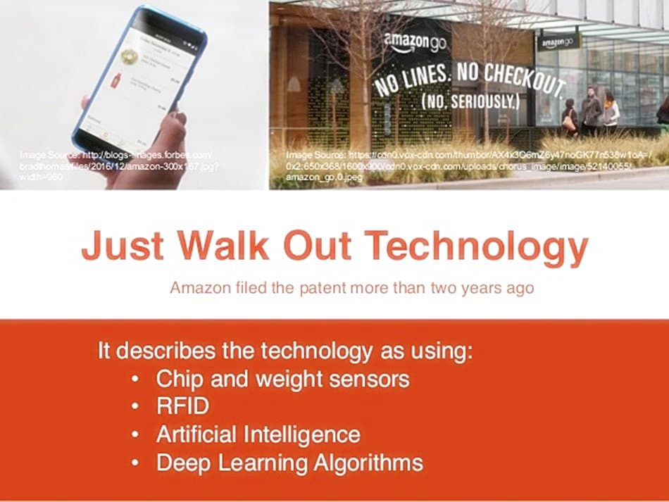 아마존 고(Amazon Go) 컨셉 Just Walk out Technology를 간단 설명한 이미지
