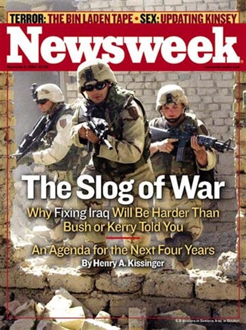 뉴스위크의 유명한 커버들 Newsweek's Iconic Covers 2004년 11월 8일 이라크 전쟁 The Slog of War