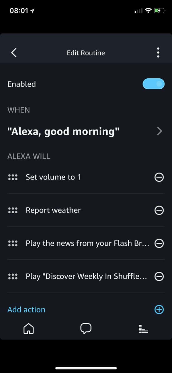 아마존은 어떻게 스마트홈 사용 경험을 확장시키고 있을까? 28 아마존 알렉사 스마트홈 설정 화면 굳모닝 Amazonalex_good_morning