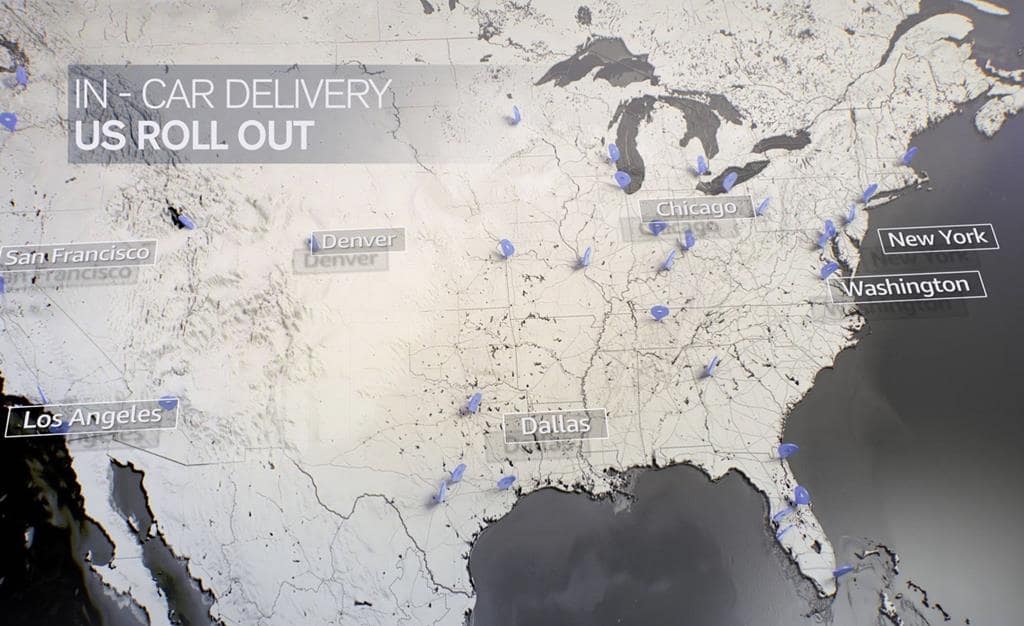 어쩌면 아마존 트렁크 택배는 향후 자동차 경쟁 포인트를 바꿀지도 모르겠다. 37 아마존 트렁크 택배 서비스 지역 amazon-in-car-delivery map