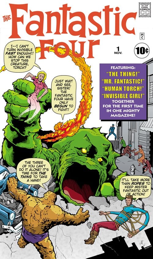 1961년 판타스틱 4(The Fantastic Four) 표지