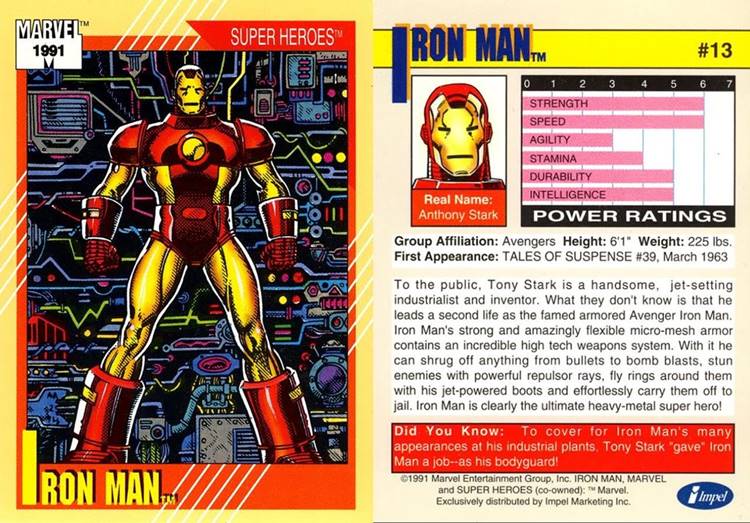 1991년 마블 트레이딩 카드 Marvel Universe Trading Card Series 1991 #13