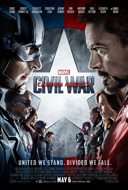 2016년 개봉한 마블 캡틴 아메리카 시빌 워 포스터 Marvel Captain America Civil War Final Poster