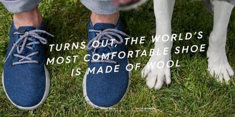 올버즈 메인 페이지 메세지 Allbirds main page message