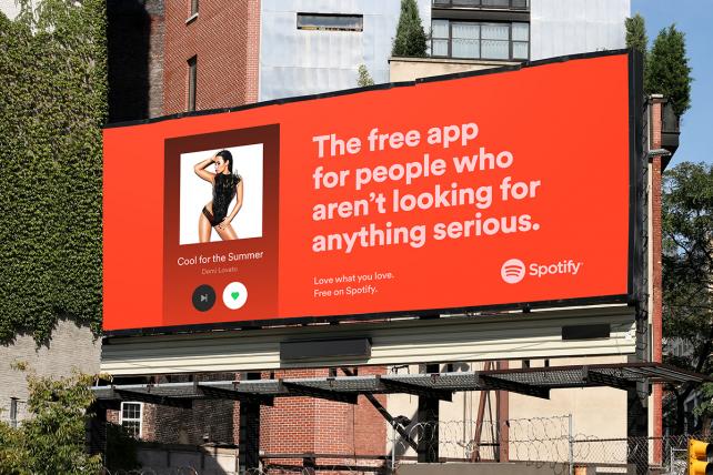 스포티파이 옥외광고 Love What You Love Credit Spotify Spotify OOH 스포티파이 제공