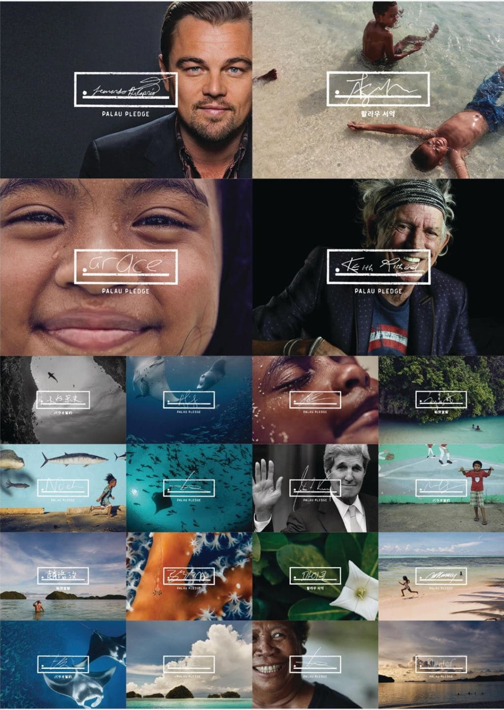 유명인들의 팔라우 서약 PALAU PLEDGE01