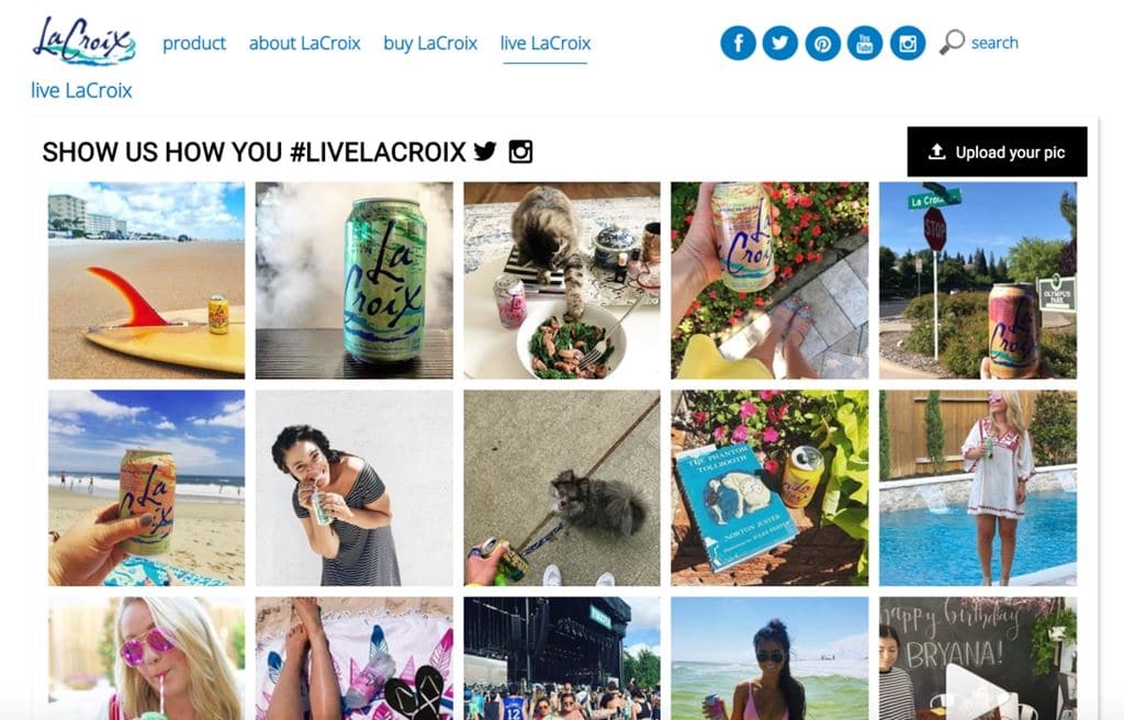 LaCroix 팔로워에게 #LaCroixlove 및 #LiveLaCroix 요청